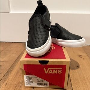 Vans Kids Black Slip-On Shoes